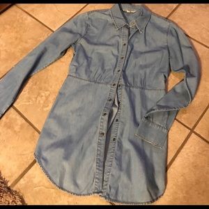 Cabi denim tunic shirt